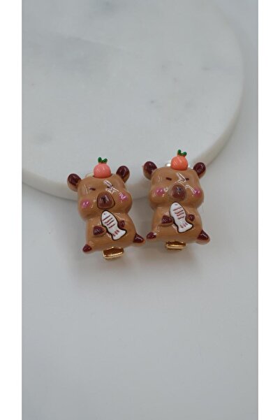 Jerie Mini Kapibara Detaylı 2'li Klips Toka Seti