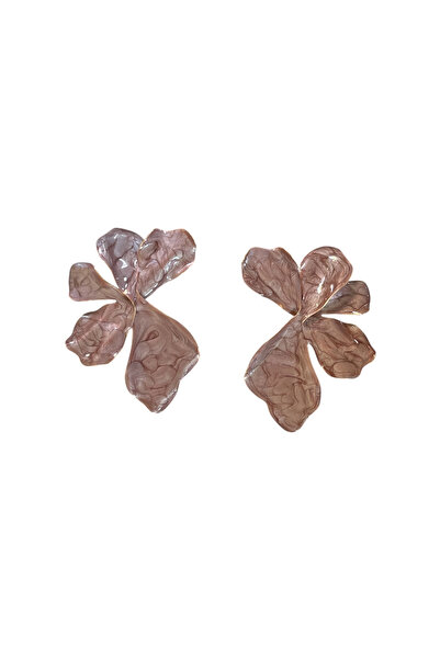 stravis Textured Flower Earrings