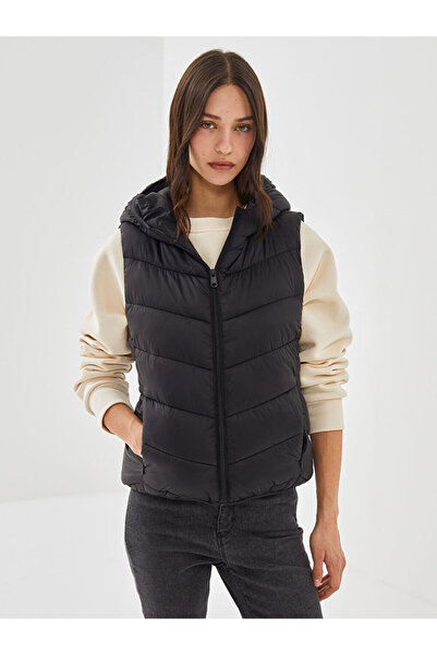 LC Waikiki Sparkling Choices from Shining Store |   Women's Puffer Vest with Hood