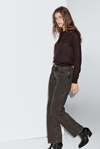 Massimo Dutti %100 yün triko polo yaka kazak