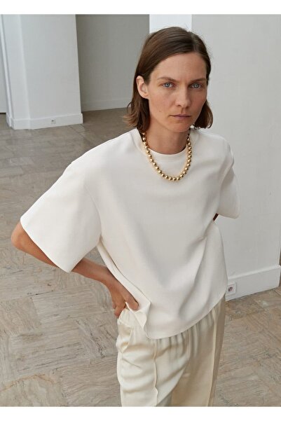 MANGO Woman Oversize pamuklu tişört