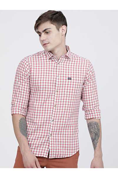 The Indian Garage Co By Styli قميص رجالي كاجوال منقوش بقصّة Slim Fit