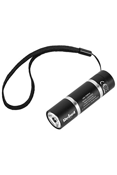 Rebel Lanterna LED din aluminiu 1W, 70 lm, rază de acțiune 20 m, alimentată c...