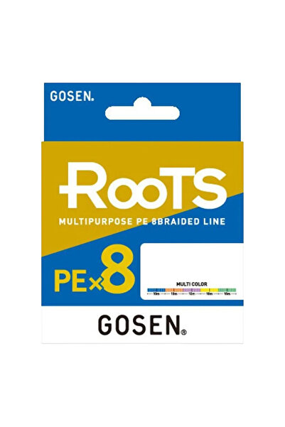 GOSEN X8 Roots PE 8 Örgü İp Misina 300mt Multi Color 55 LB. 4 PE 0.28mm