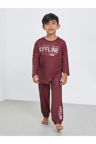 Styli Boys Slogan T-Shirt and Pyjama Set