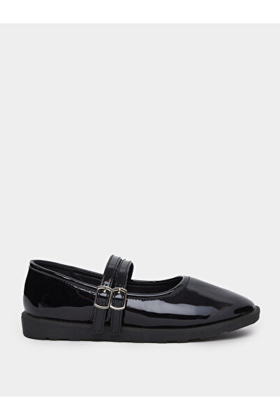 Styli Teen Black Patent Leather Look Mary Jane Shoes