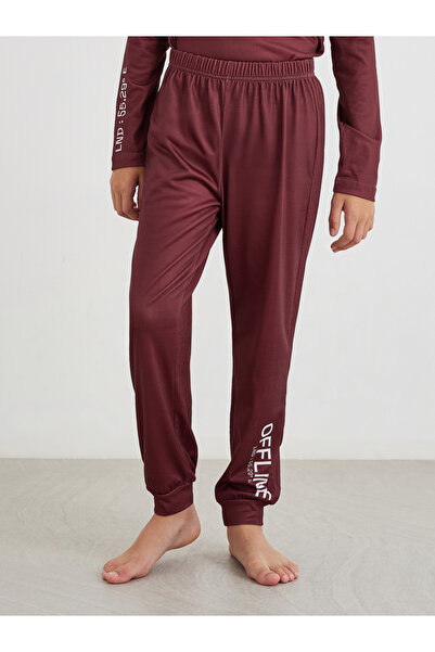 Styli Boys Red Slogan Print T-Shirt and Pyjama Set