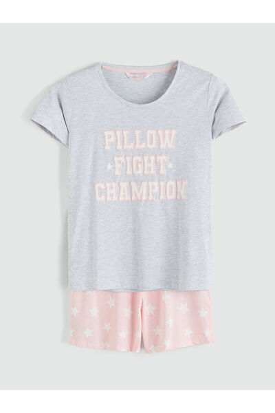 LC Waikiki New Season Star Patterned Women's Shorts Pajama Set