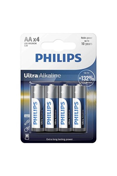 Philips Baterii Ultra Alcaline AA LR6, Pachet de 4