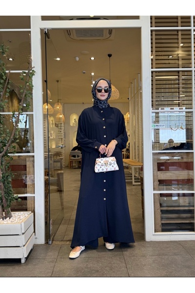 NS Moda Tesettür Efsun Set Navy Blue-Model 541