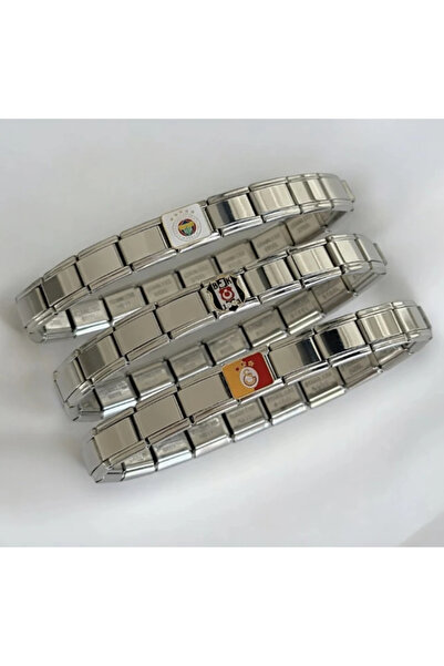 nergis collection Taraftar İtalyan Charm Çelik Bileklik ( soru sor kısmından takım belirtiniz )