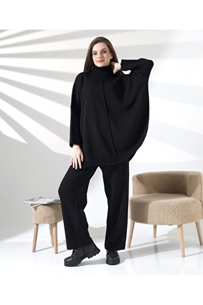 Molly Nelly Set de tricotaje cu mâneci liliac pentru femei, cu pantaloni