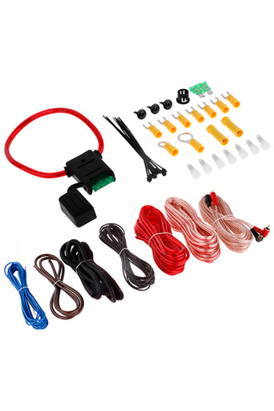 Peiying Kit de cablare auto de bază 8GA cu set complet de cabluri și accesorii