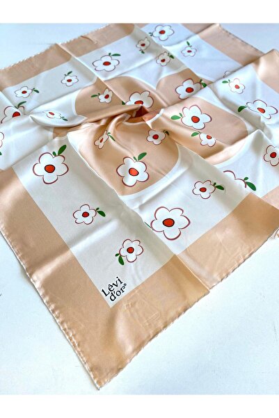 Levidor Tivil Чистий шовковий шарф 50240 Лососевий змішаний візерунок