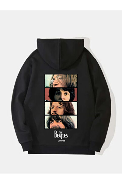 MAGORS سترة روك قطنية مطبوعة بأكمام طويلة من THE BEATLES مصنوعة من 3 خيوط