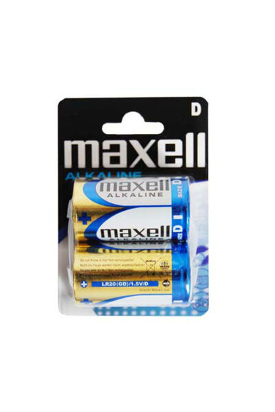 Maxell Baterii alcaline LR20 D, pachet de 2
