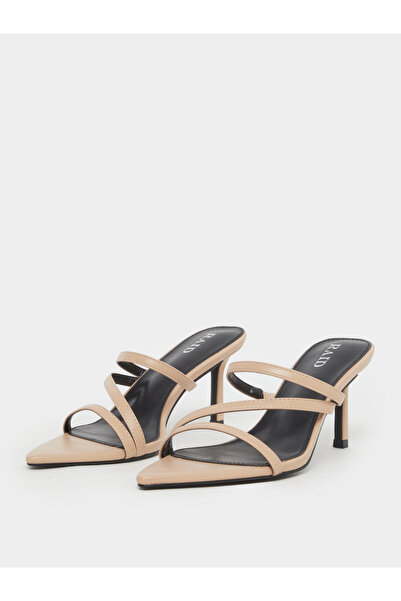 Raid By Styli Beige Strappy High Heel Sandals
