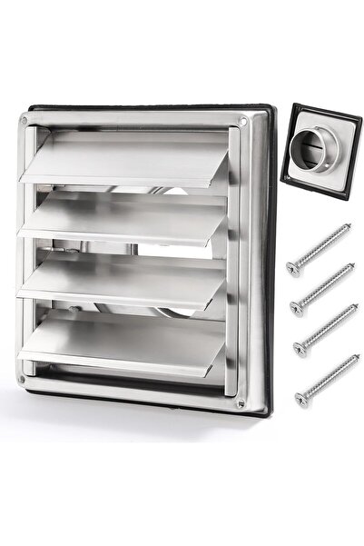 Yopah Grilă de ventilație cu obturator, Yopay, clapă exterioară, oțel inoxida...