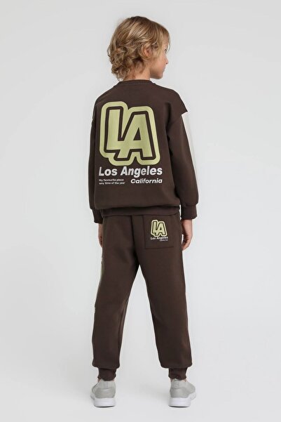 HAUSEkids 4-14 Years Old Los Angeles Boys' Suit-Brown