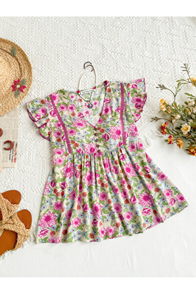 Take Two By Styli Floral Print V Neck Top