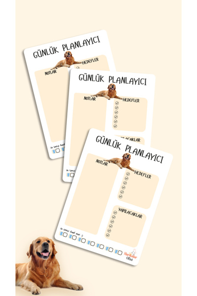 Harikalar Ofisi 3-Piece Planner Set with Dog Design