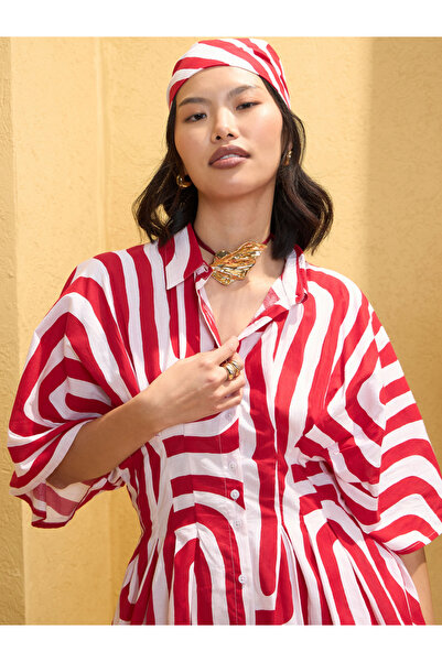 Sassafras By Styli Women Geometric Shirt and Solid Pants Co-Ords