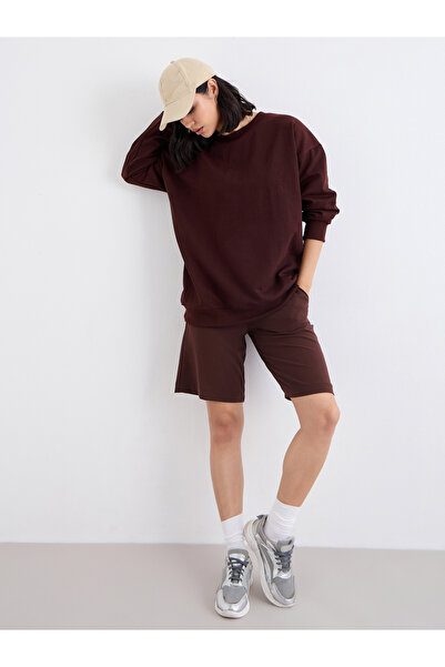 Styli Women Longline Brown Sweatshirt