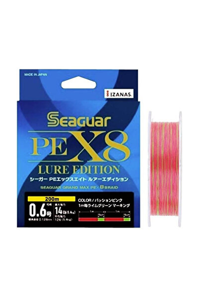 seaguar Lure Edition PE 8 Örgü İp Misina 150mt Multi Color 1,5 PE 0,20mm.