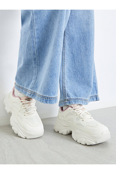 Styli حذاء رياضي نسائي كريمي سميك