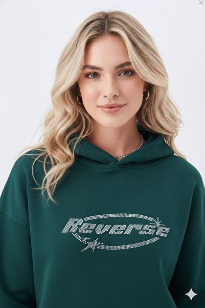 dwnwear oversized Stone με τύπωμα Winter 3 Thread Ş επένδυση fleece Unisex Ho...