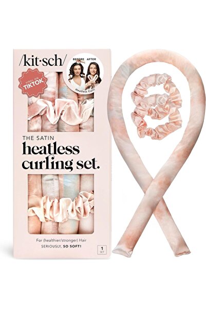 Kitsch Satin Heatless Curling Set - Hair Rollers for Heatless Curls | Heatless Curling Rod Headband