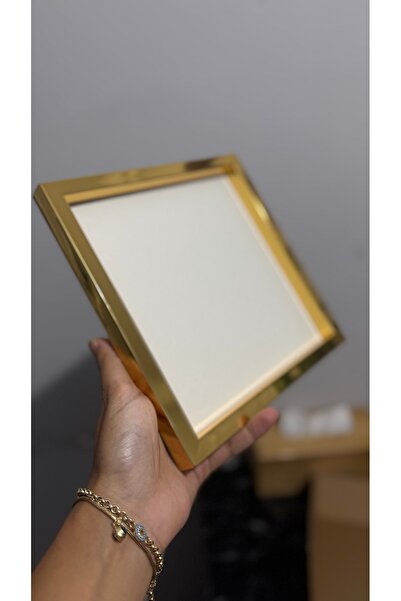 HILLstore Gold 3lü kare çerçeve fotoğraf dahil 19x19 10 adet poloraid fotoğra...