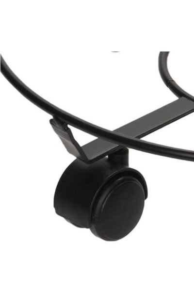OEM Suport Ghiveci Flori Negru Metalic cu Roti Ø40x9.5cm