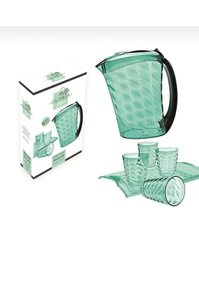abnturk Şık Sürahi Seti 4 Bardak 1 Bardak 1 Sürahi Seti Şeffaf Görünüml