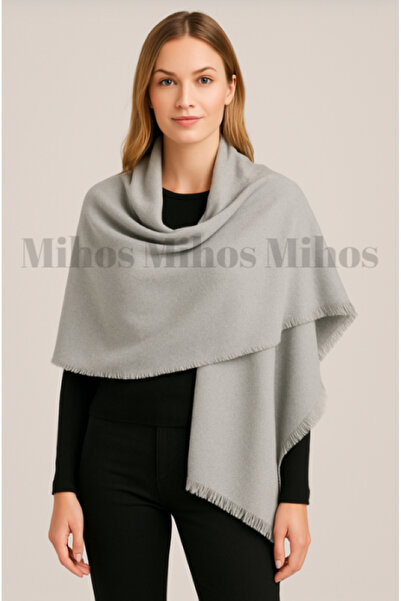 Mihos Eșarfă de iarnă groasă de culoare uni pentru femei-șal-șal de umăr