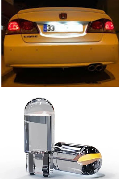 TVS Honda Civic Fd6 Plaka Aydınlatma Seti Beyaz Özel COB LED