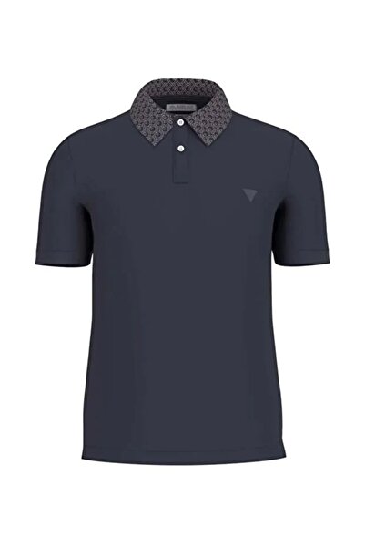 Guess Tricou polo pentru bărbați Lyle, albastru bleumarin, slim fit M5YP60K7O...