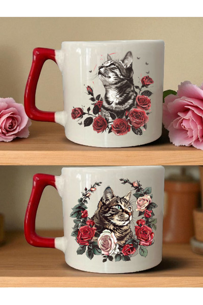 lili hediyelik كوب قهوة على شكل قطة لطيفة - هدية عيد الأم، هدايا أعياد الميلاد