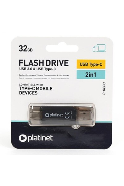 Platinet FLASH DRIVE USB 3.0 SI TYPE C 32GB C-DEPO