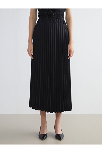 LC Waikiki Sparkling Choices from Shining Store |   Elastic Waist Chiffon Pleated Skirt