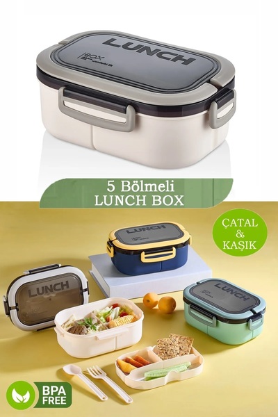 afifehome 6 Bölmeli Taşınabilir Yemek Kabı Lunch Box Diyet Beslenme Kutusu Sa...