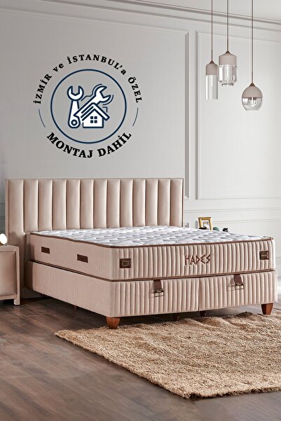 Niron Hades Yatak Seti Tek Kişilik Lüks Orta Sert Paket Yaylı Yatak, Üst Sını...