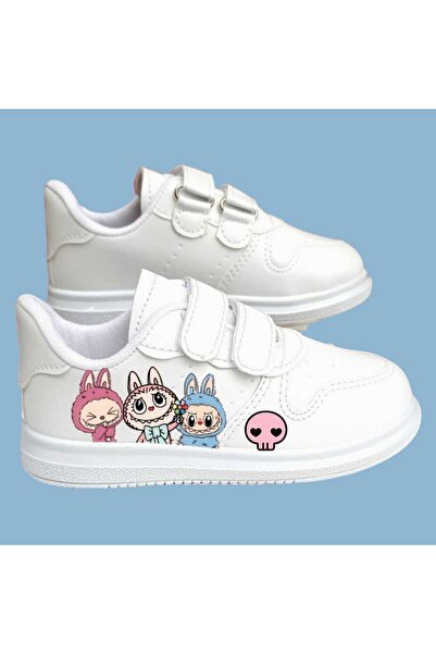 bhk desing حذاء رياضي مطبوع عليه لابوبكس ملون للفتيات