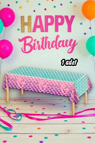 partylady 1 Adet Denizkızı Temalı Masa Örtüsü - Parti ve Kutlamalar İçin Masa...