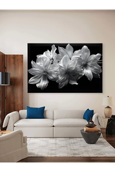 ESLEM ÇİÇEK BASKILI KANVAS DUVAR TABLO