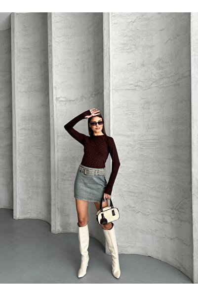 Rabi Shine ΓΥΝΑΙΚΕΙΟ ΜΟΝΤΑΛ ΥΦΑΣΜΑ ΠΕΤΡΑ ΦΟΡΜΑ