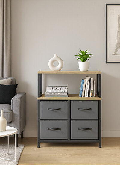 moniev Çok Amaçlı Deri Çekmeceli Düzenleyici Raf Salon Çocuk Odası Organizer ...