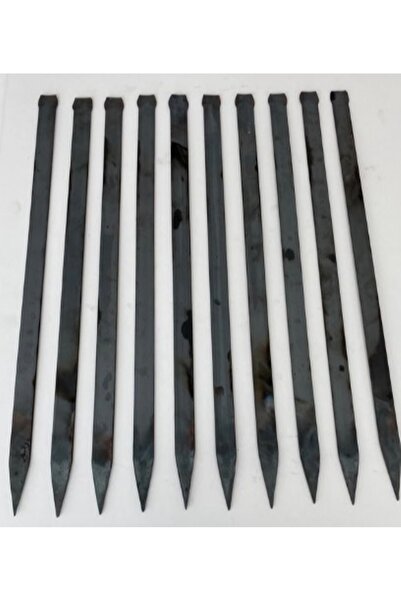 mobilreyon 10 Adet Adana Kebap Beyti Şiş 70 cm , Sıcak Dövme Enli Kıyma Şiş