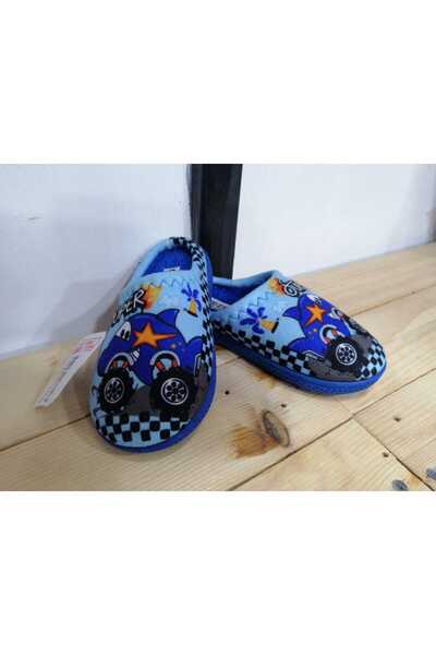 GEZER YENİ SEZON KIŞLIK ARABA DESENLİ İÇİ PAMUKLU ERKEK ÇOCUK EV TERLİĞİ