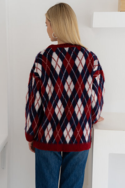 Noa Noa Women's Oversize Sardon Mohair Sweater – Soft Textured & Patterned